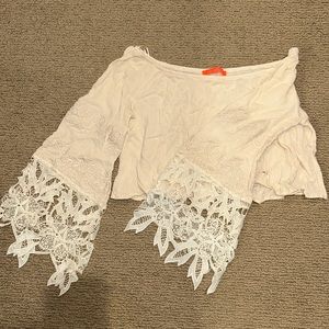boho lace crop top